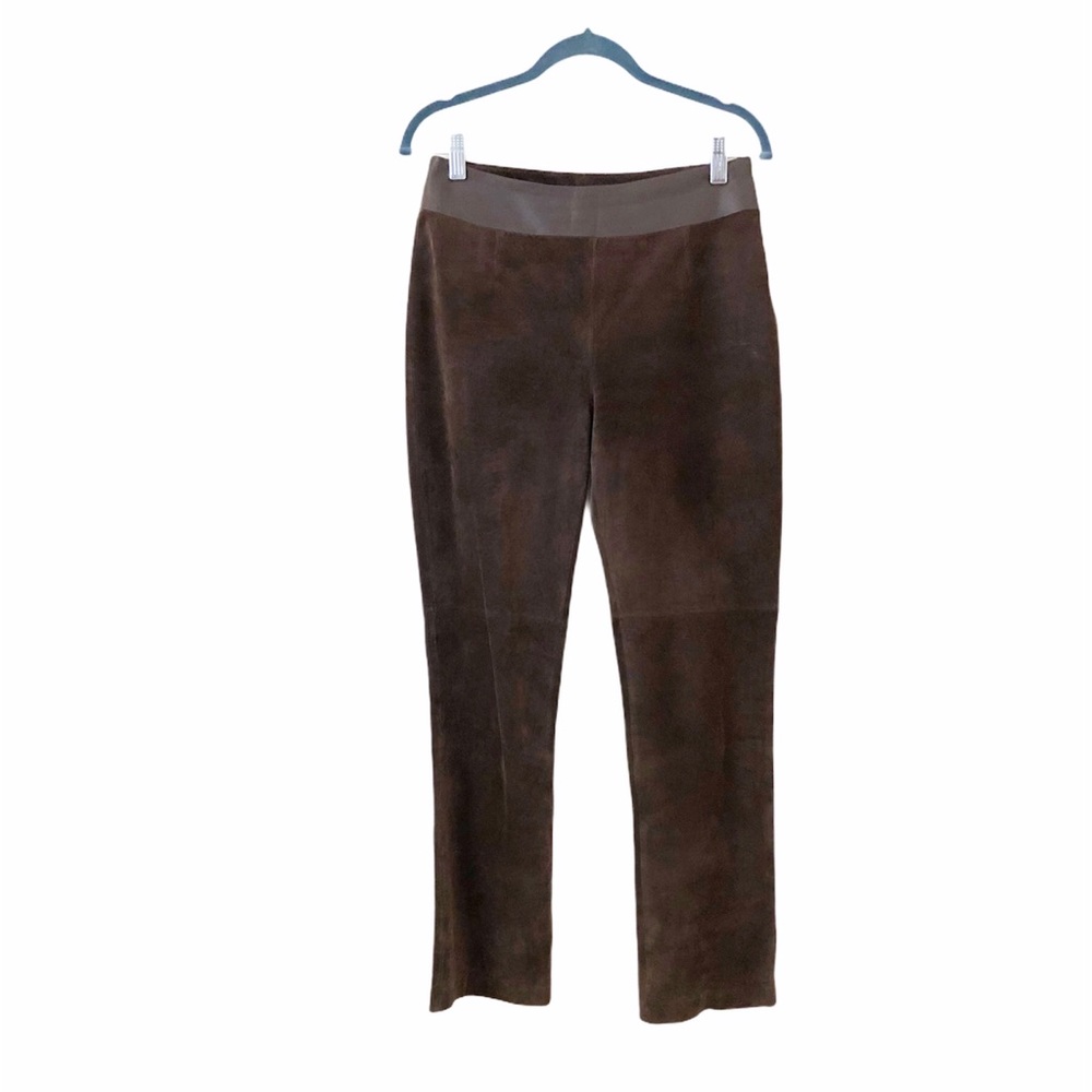 Margaret Godfrey brown suede leather pants size 4P
